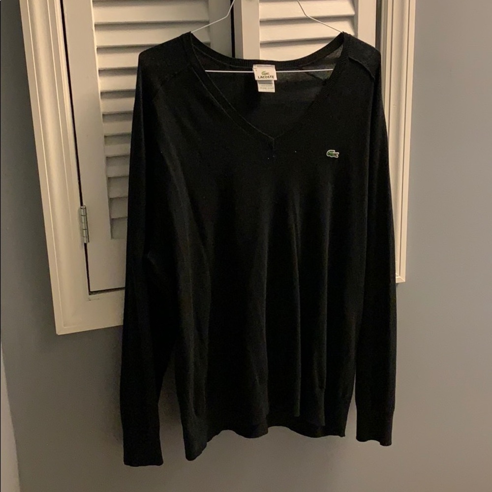 Lacoste cotton cachemire black sweater